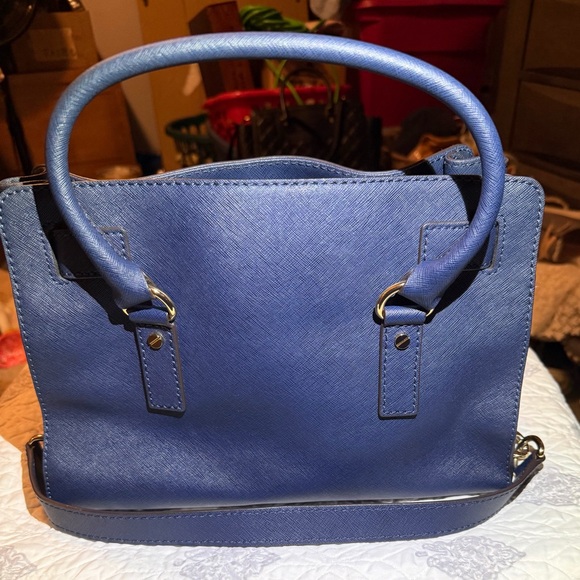 Michael Kors Blue Leather Satchel with Lock and Key 6736968 - Picture 7 of 12